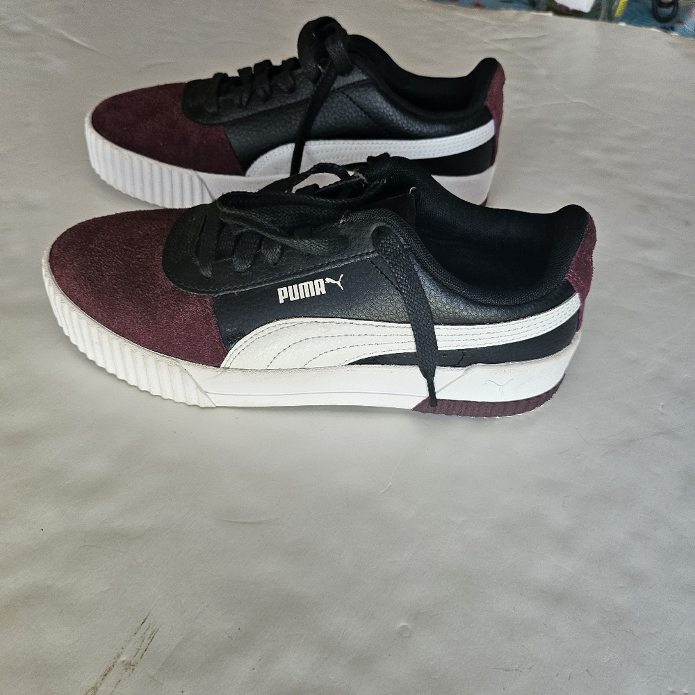 Puma Carina Suede Classic Women's Burgundy sneaker Size 8 - Picture 5 of 11